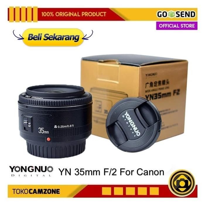 Lensa Yongnuo 35mm F/2 For Canon / Lensa Fix Yongnuo YN 35mm