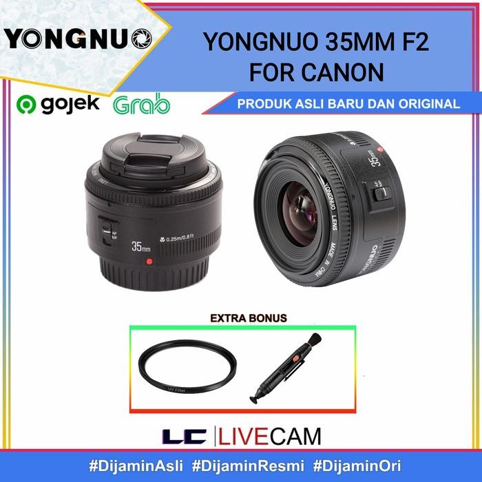YONGNUO 35MM F2 FOR CANON / LENSA YONGNUO 35MM F2 FOR CANON
