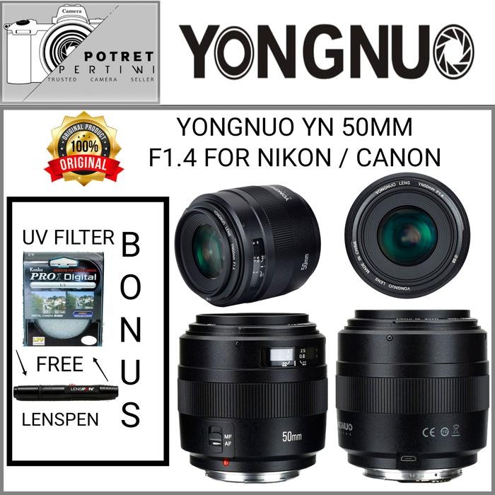 YONGNUO YN 50MM F1.4 FOR CANON NIKON / LENSA YONGNUO YN 50MM F1.4