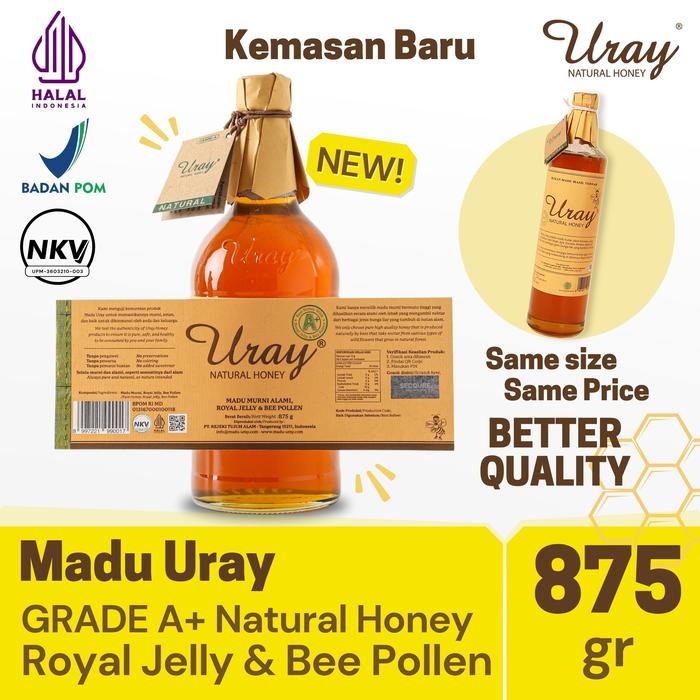 

Madu Uray Natural 875gr Grade A+ - Raw honey with Royal Jelly & Bee Pollen