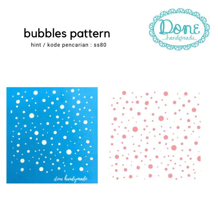 

silk screen texture motif clay scrapbooking stencil bubbles ss80