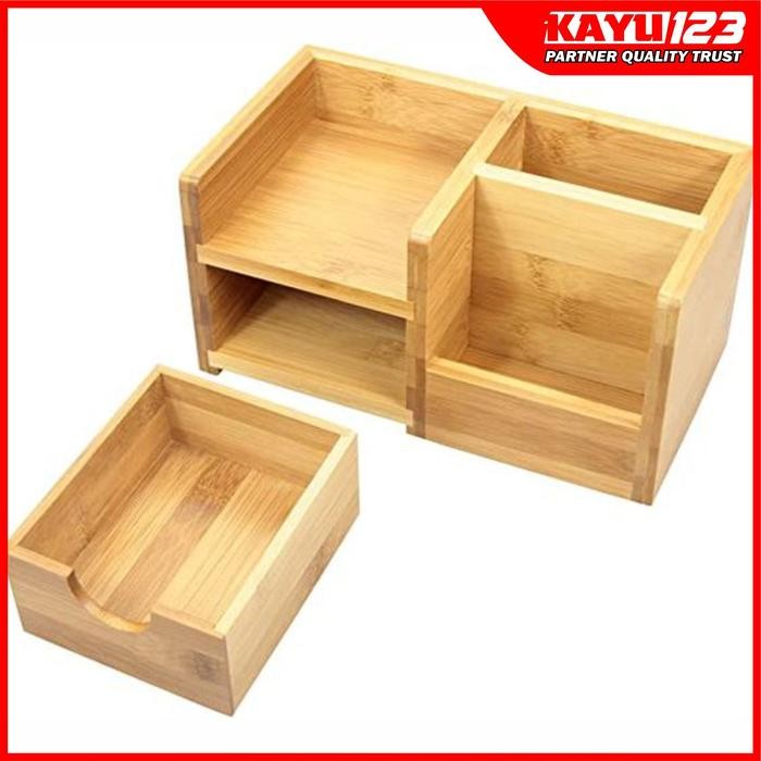 

Desk Organizer Laci Pen Holder Storage Tempat Makeup Skincare 22X12X11