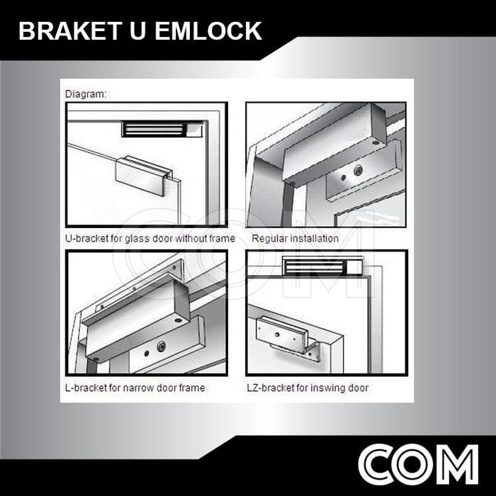 Emlock Magnetic Lock door Emlock 600LBS with LED