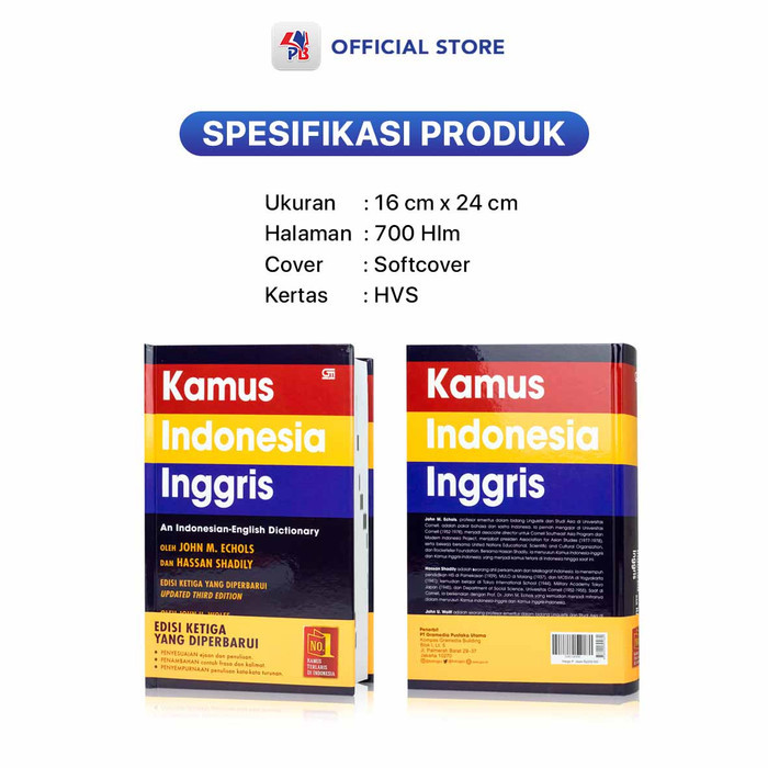

KAMUS BAHASA INGGRIS / KAMUS INDONESIA - INGGRIS EDISI KETIGA / GRAMEDIA PUSTAKA UTAMA - GPU