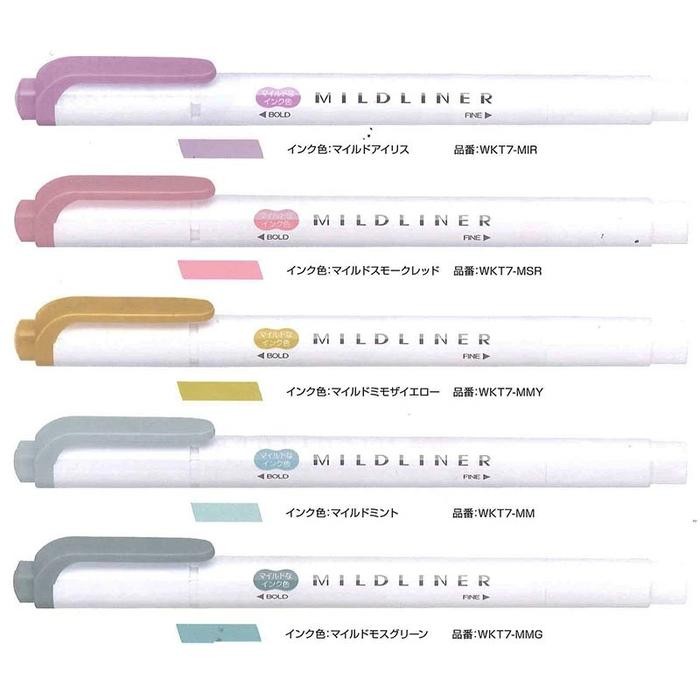 

Zebra Mildliner Calm Gentle Natural Mild Colors Double Sided Highlighter Penanda Halaman New Colors