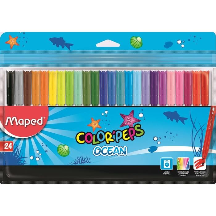 

Maped Spidol Washable / Ultra Washable / Ocean / Felt Pen 24 warna