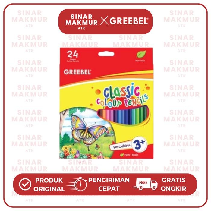

Classic Colour Pencil/Pensil Warna 24 Warna 7024 Greebel (SET)
