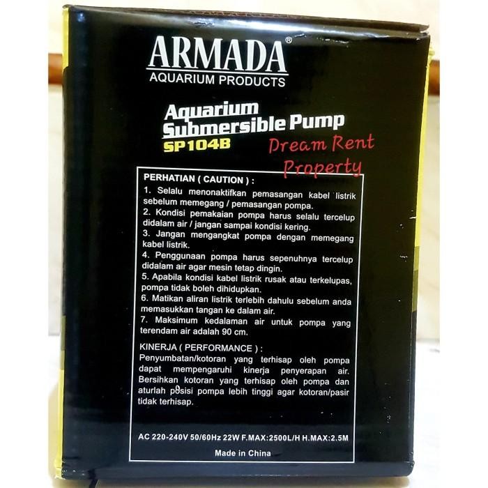 (Allthebest) Mesin Pompa Aquarium Filter Akuarium Kolam ARMADA SP-104B 104