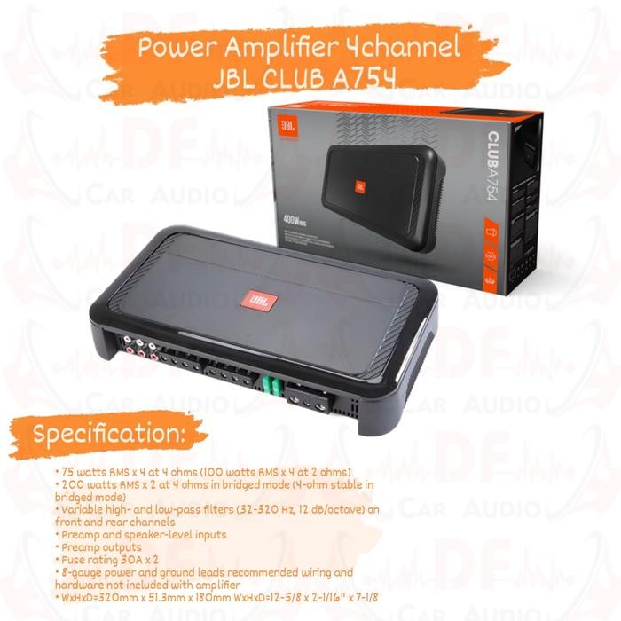 POWER AMPLIFIER 4 CHANNEL JBL CLUB A754