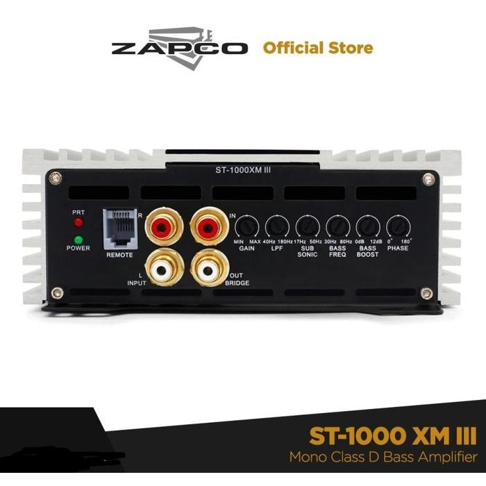 ZAPCO ST-1000 XMIII / ST 1000 XM III MONOBLOK CLASS D AMPLIFIER RESMI
