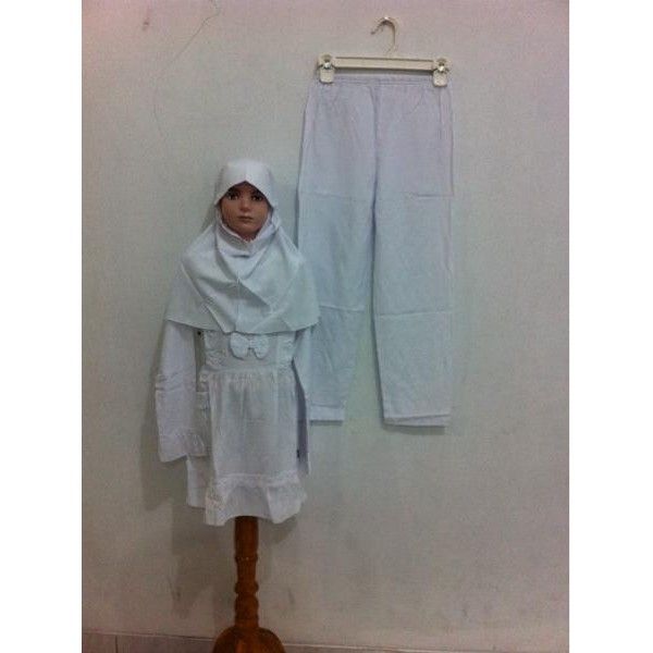 ASLI setelan baju ihrom anak perempuan / seragam sekolah putih / READY STOCK