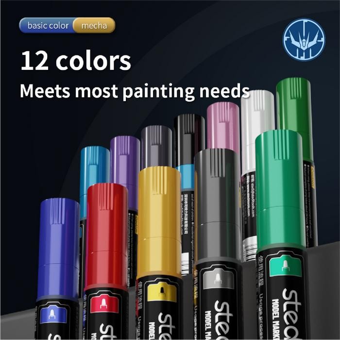 

SARI Stedi Water Based Basic Color Dual Head Marker - Marker Gundam Model Kit