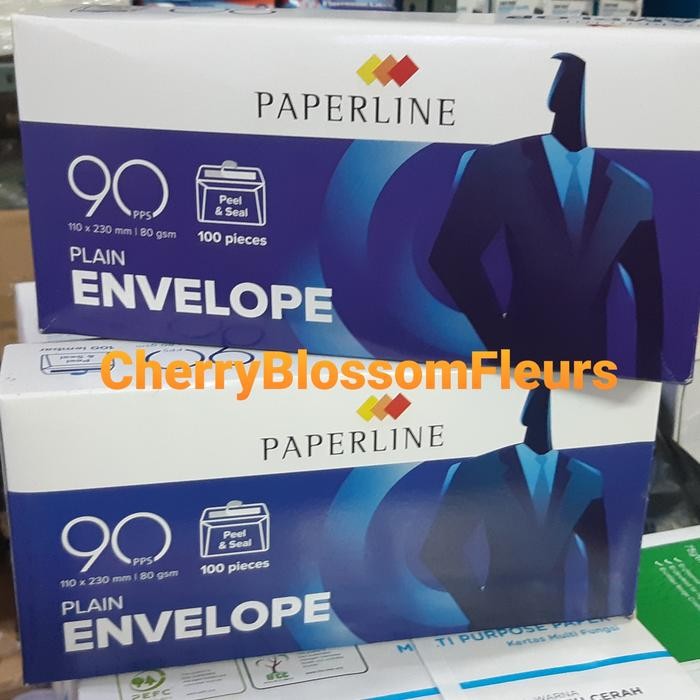 

5WUM Paperline Amplop Dl Putih Polos 90 Pps 110X230Mm 80Gsm Isi 100 Lembar Dengan Lem Cocok