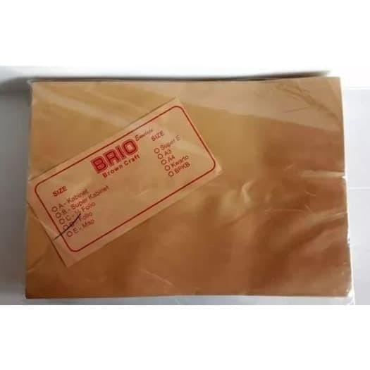 

5WUM Amplop Coklat Folio Brio / Per Pak 100 Lembar
