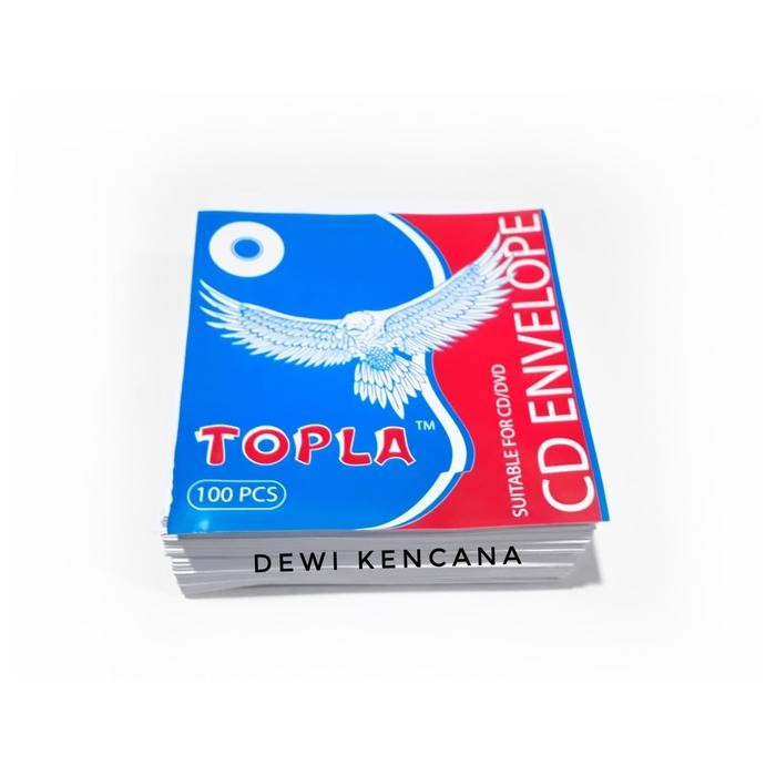 

5WUM Amplop Cd Dvd / Cdr / Kertas Merk Topla 1 Pak Isi 100 Lembar