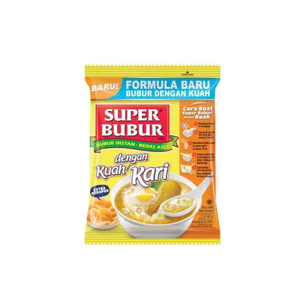 

Super Bubur Bubur Instan Kuah Kari 45 gram
