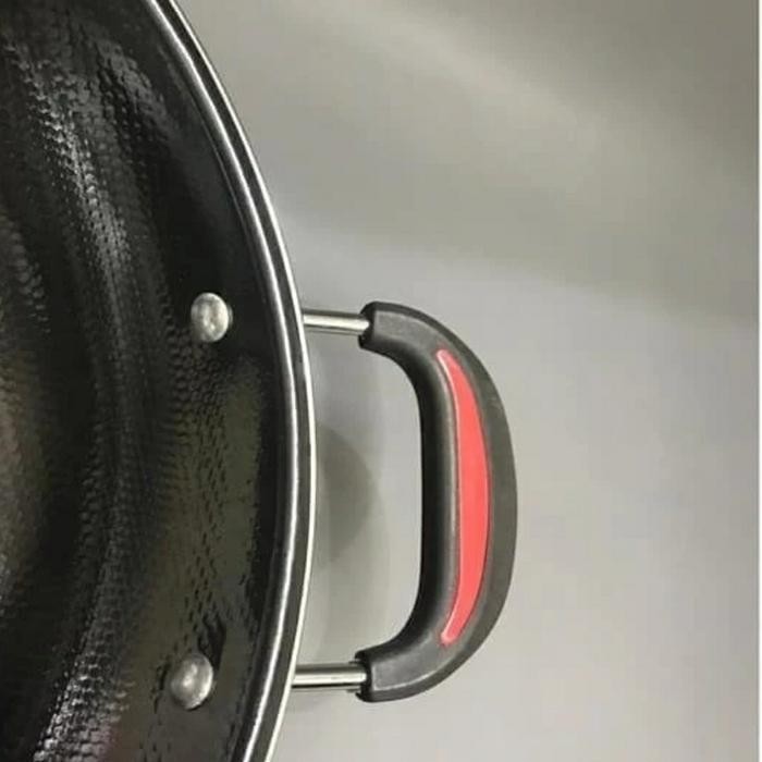 Penggorengan / Kuali / Wajan Hitam Enamel 40 Cm Super Tebal