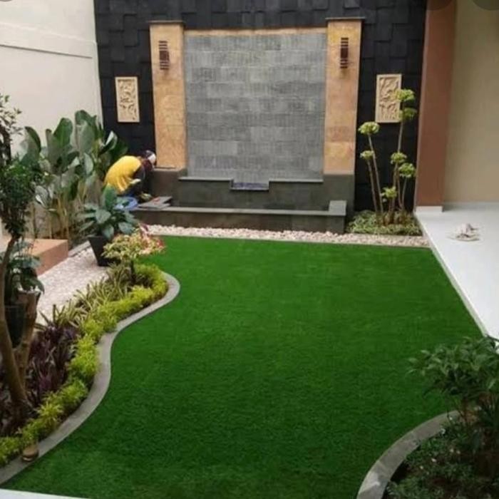 Karpet Rumput Sintetis Tebal 10Mm Dekorasi Ruangan Outdoor Indoor