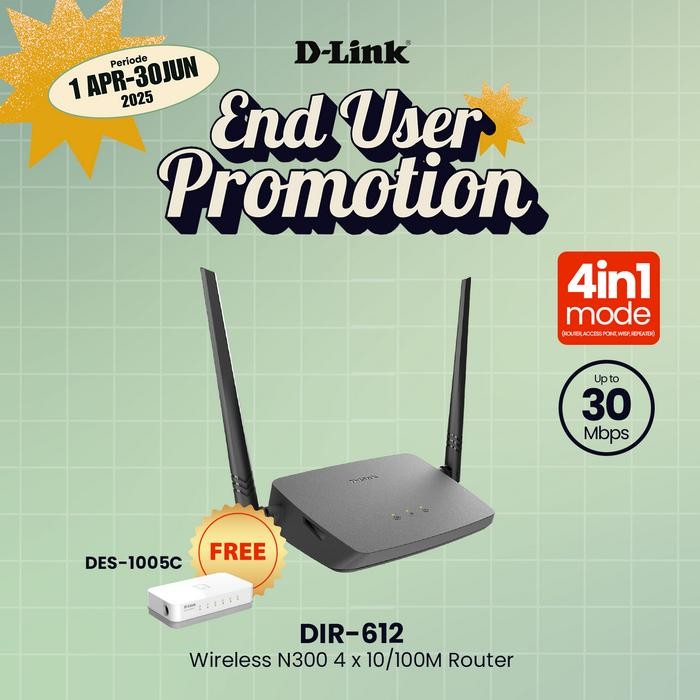 DIR612 Dlink Wireless N 300Mbps Router DIR-612