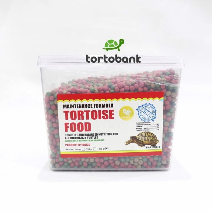 MEIZU TORTOISE FOOD 1 KG - PELET KURA SULCATA PARDALIS ALDABRA INDIAN STAR BURMESE STAR REDFOOT