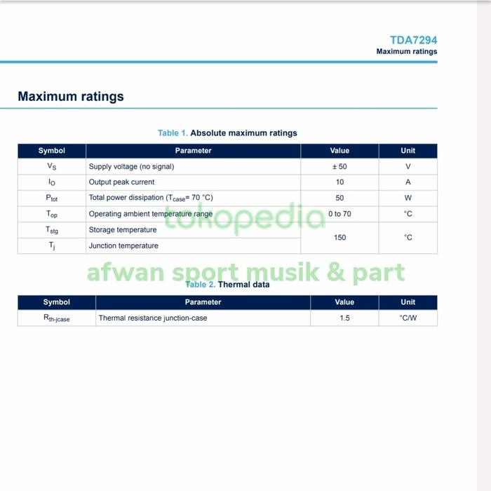 IC TDA 7294 V ORIGINAL