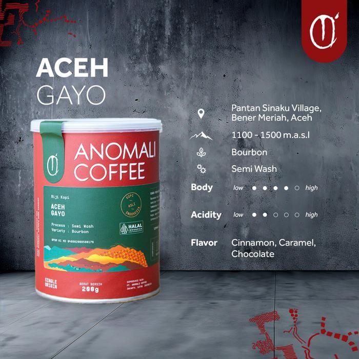 

Anomali Coffee Beans Aceh Gayo 200 Grams