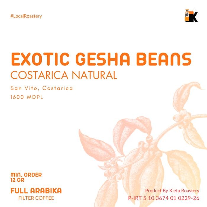 

Kieta Roastery - Biji Kopi Arabika Exotic Gesha