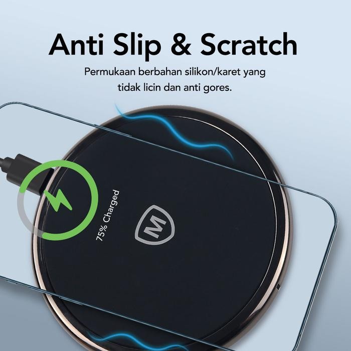 WIRELESS CHARGER PAD MICROPACK FAST CHARGING ADAPTER BIRU - (WCP-10PD)