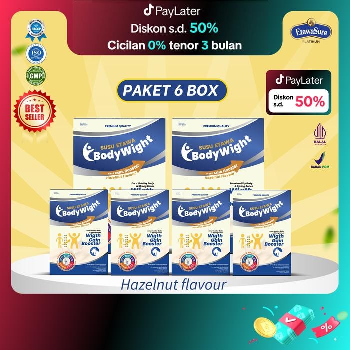 

BodyWight Susu Kambing Etawa Tinggi Kalori dan Protein Kemasan 250gr Paket 6 Box