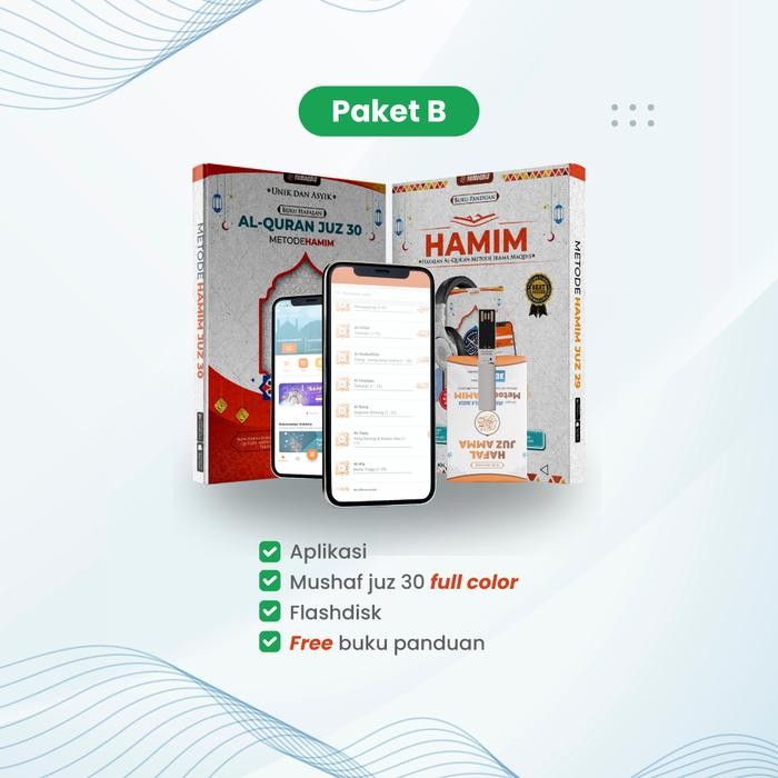 Diskon Hamim Paket B (Buku+Aplikasi+Flashdisk) Metode Menghafal Al-Quran
