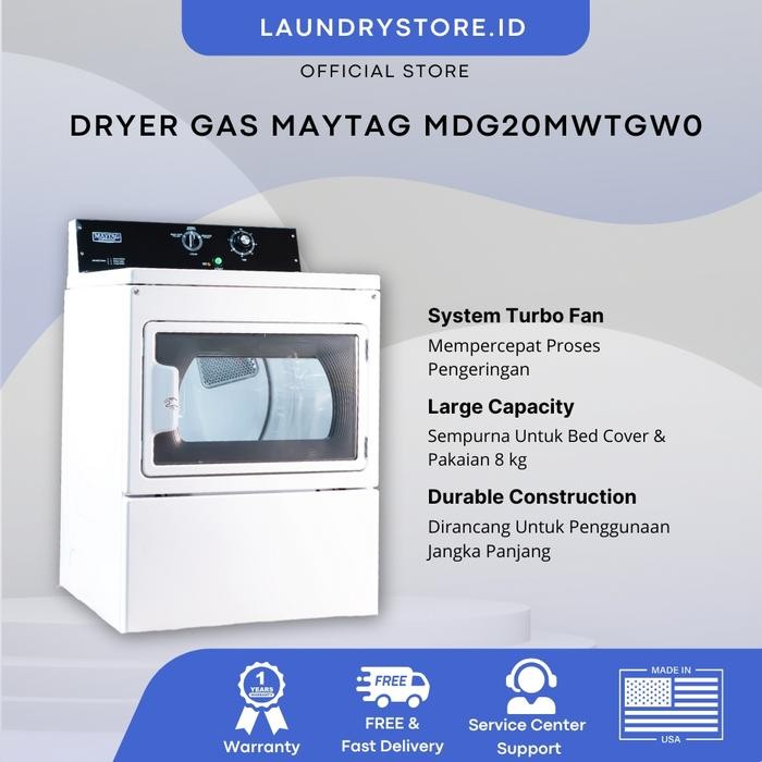 Sale Mesin Pengering Pakaian Gas Maytag - Dryer Laundry Asli