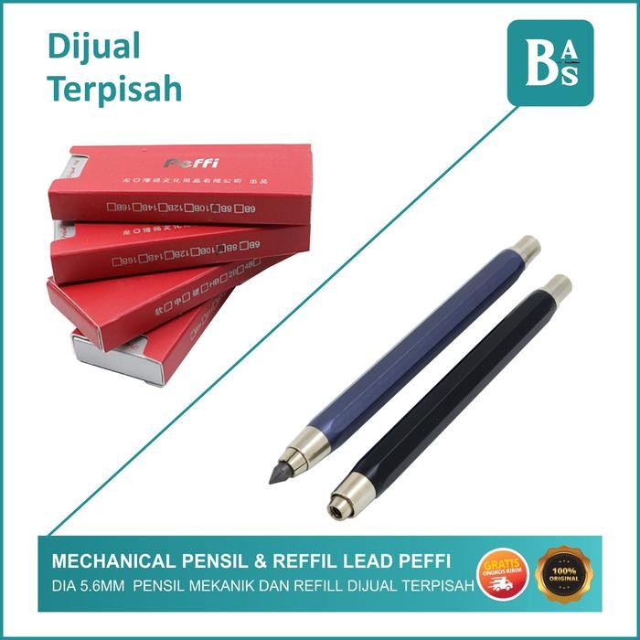

Mechanical pencil 5.6mm & PEFFI Pencil Lead Pensil Mekanik Pensil Isi Ulang Pensil Sketch Pensil
