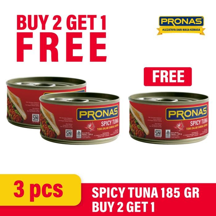 

READY PROMO BUY 2 GET 1 PRONAS TUNA SAMBAL KALENG 185G HEMAT