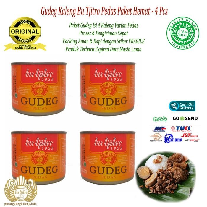 

READY GUDEG KALENG BU TJITRO VARIAN KOMPLET PEDAS - PAKET HEMAT 4PCS