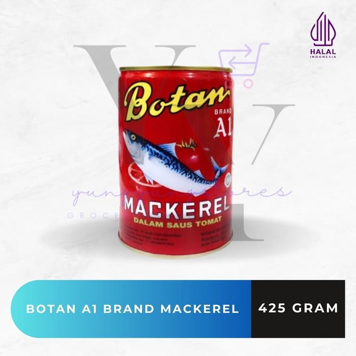 

READY BOTAN MACKEREL A1 SAUS TOMAT KALENG 425 GR - SARDEN KALENG BERKUALITAS
