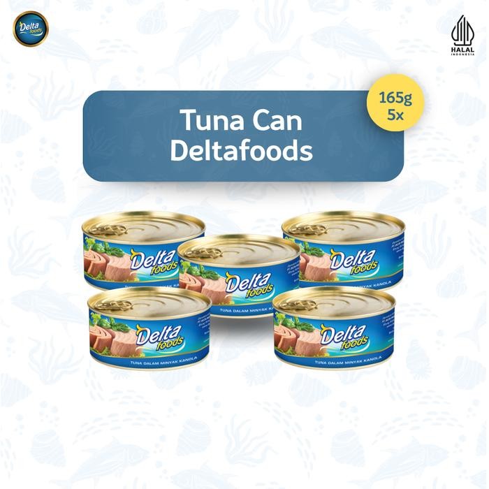 

READY DELTAFOODS TUNA MINYAK KANOLA - BUNDLING 5 KALENG