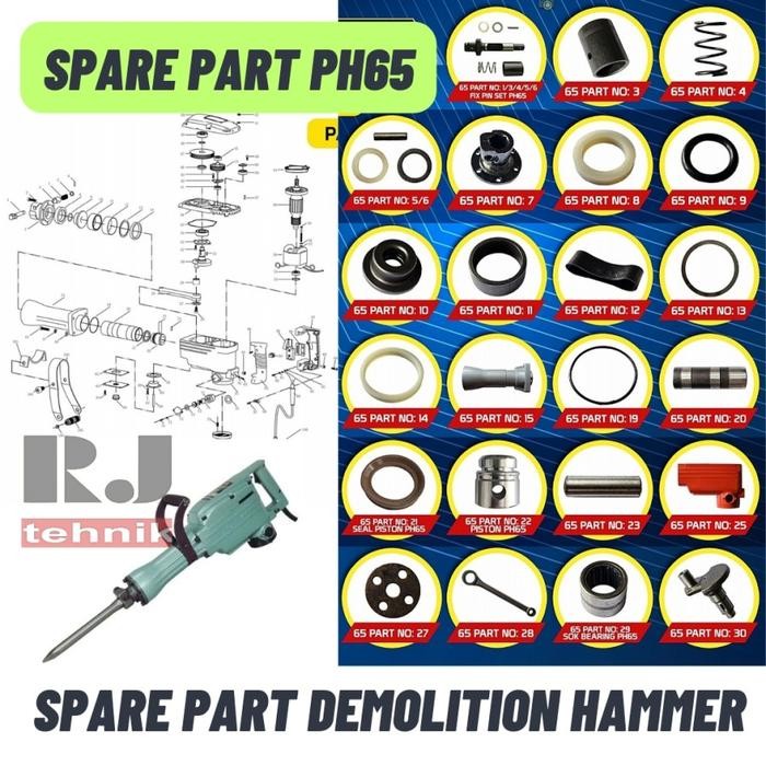 Promo Ph65 Suku Cadang Perkakas Spare Part Mesin Bor Demolition Hammer Hitachi Hikoki Bor Beton