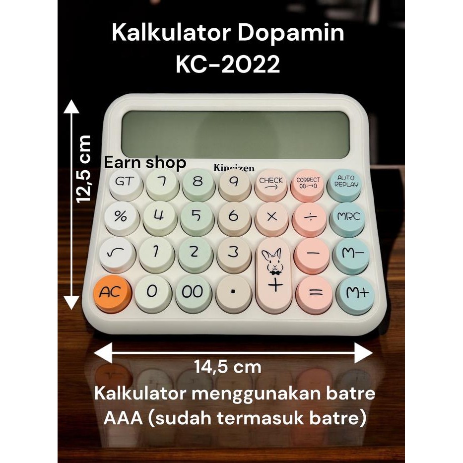 

Kalkulator boba Kincizen KC-2022 Kalkulator dot dopamin kalkulator dagang lucu aestatic keren