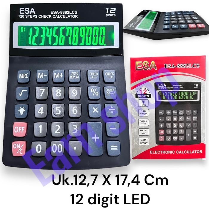 

Esa kalkulator LED 1 Layar esa-8882LCS / kalkulator led