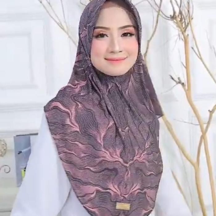 pita Hijab Instan Maysa Motif Sublim Printing Bahan Jersey By Elma Hijab Muslim Kerudung Wanita