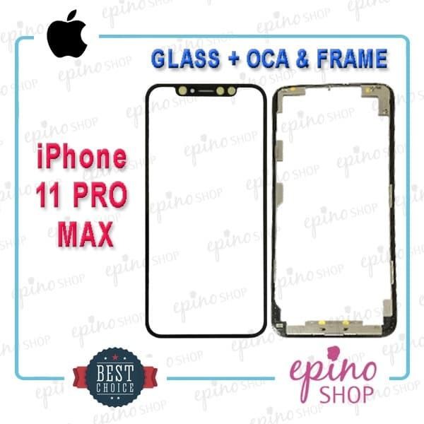IPHONE 11 PRO MAX OUTER GORILLA GLASS KACA LCD + OCA & FRAME