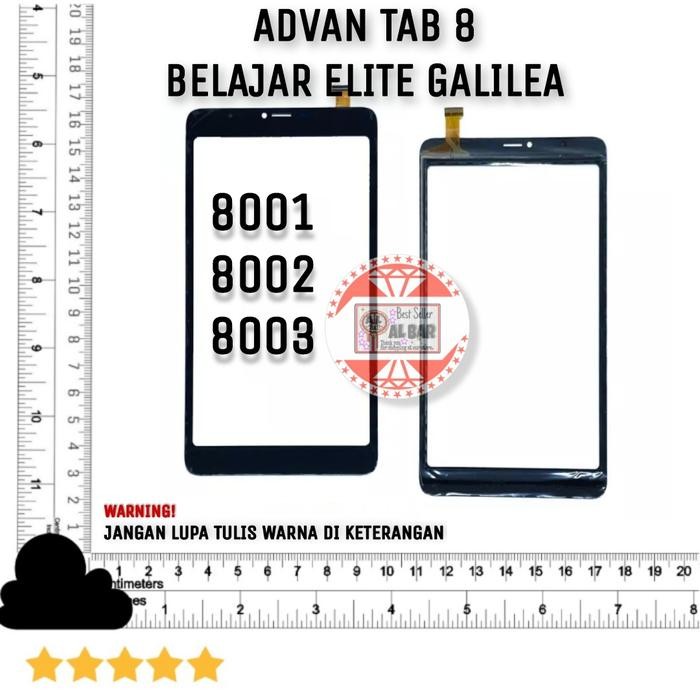 TOUCHSCREEN ADVAN TAB 8 BELAJAR ELITE 8001 8002 8003 VANDROID GALILEA