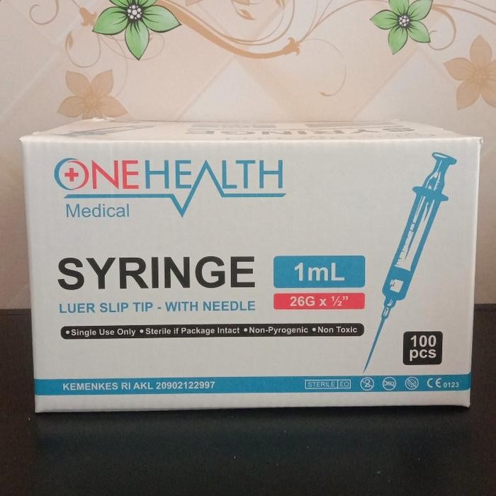 SPUIT 1 ML / SUNTIKAN 1 CC / SYRINGE ONEHEALTH / ISI 100 PCS