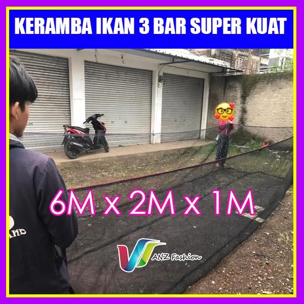 Keramba Ikan Waring Jaring Rk 3 Bar Super Kuat Siap Pakai Ukuran 6X2X1