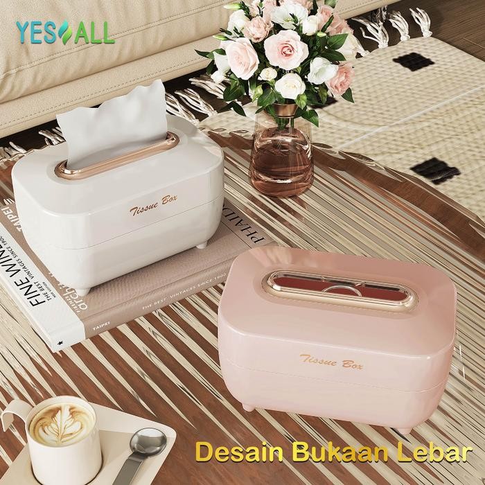 Yesall - Tempat Tisu Aesthetic - Kotak Tisu Estetik / Tempat Tisu Estetik Ruang Tamu / Wadah Tisu