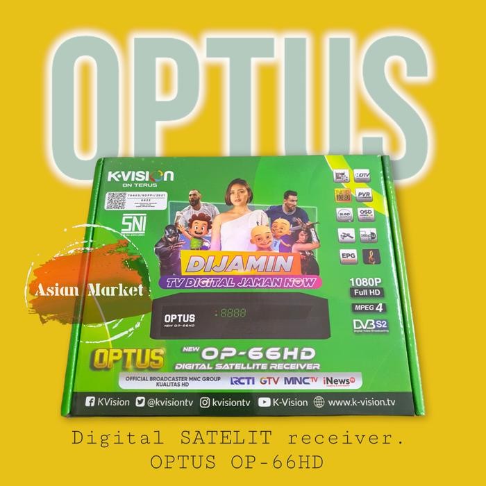 OPTUS op 66hd kvision digital satelit receiver C & Ku Band op66 gol
