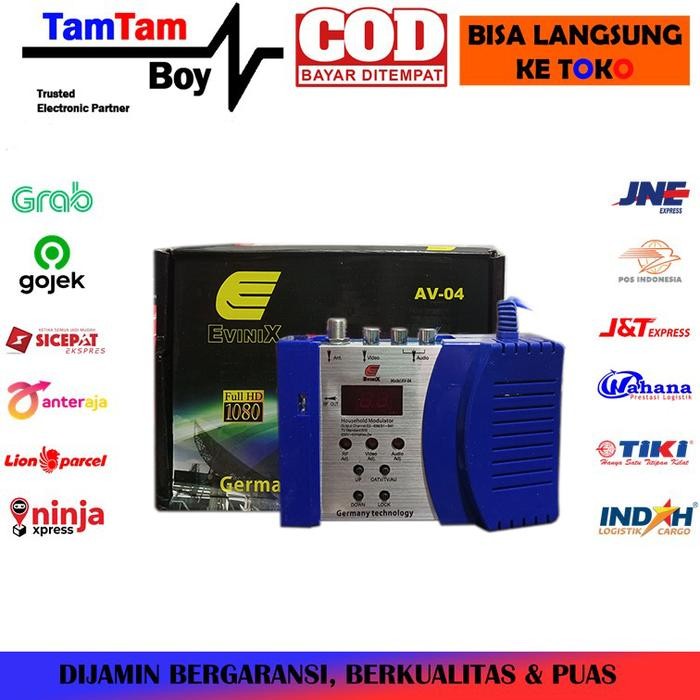 Modulator Converter AV To RF VHF UHF S Band Stereo Skyview Evinix