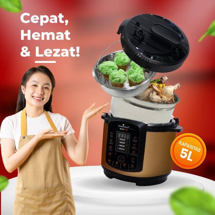 Terlaris Smart Chef Low Carbo Rice Cooker Presto Listrik Pressure Cooker