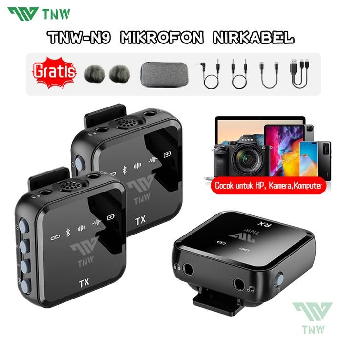 Manfrotto- Tnw N8/N9 Wireless Microphone Lavalier Mikrofon Clip On Mic Lapel Microphone Untuk Iphone