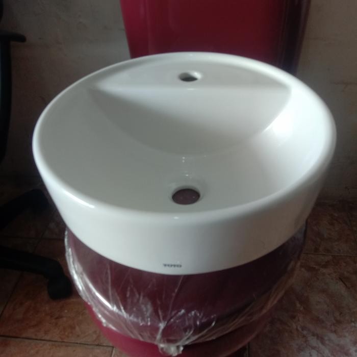 wastafel meja Toto model bulat ukuran kecil Toto L652D body only
